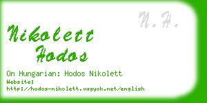 nikolett hodos business card